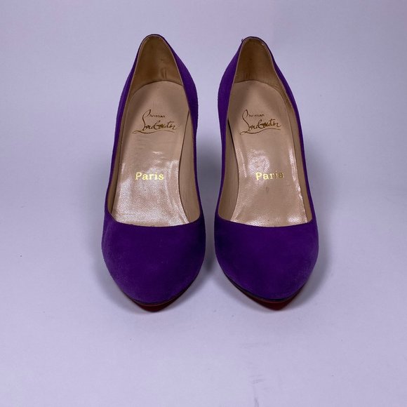 CHRISTIAN LOUBOUTIN Purple 'Declic' Pumps - Picture 1 of 9